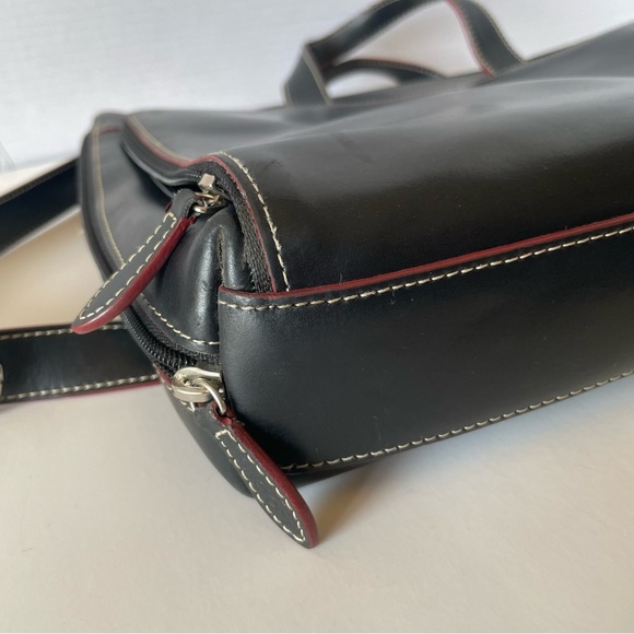 Lodi’s Black Leather Slim Computer Briefcase - Picture 7 of 14